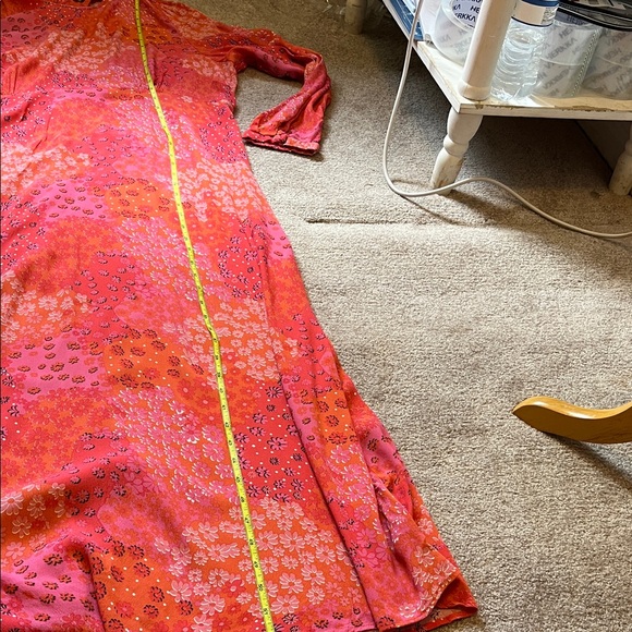 Oliver Bonas Vibrant Floral Long Sleeve Dress Size 14 - Picture 10 of 12